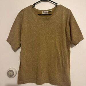 Vintage Ashley Hill Gold Sparkly T-shirt